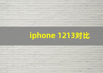 iphone 1213对比